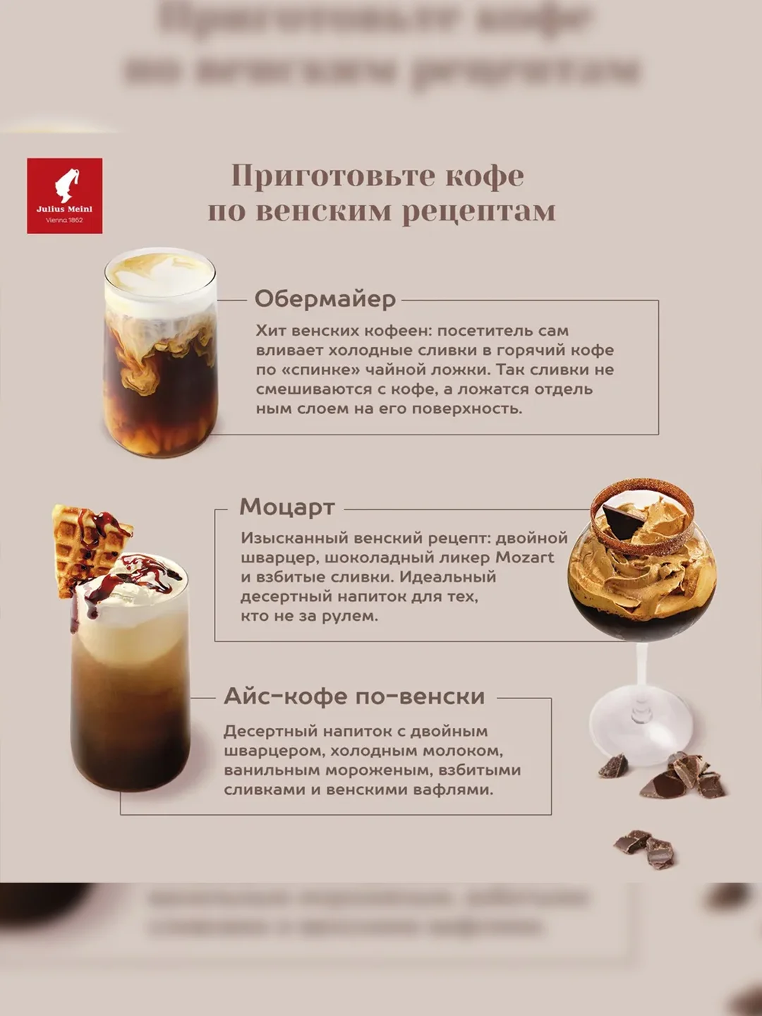 Кофе молотый Julius Meinl Vienna Melange, средняя обжарка, 220 г