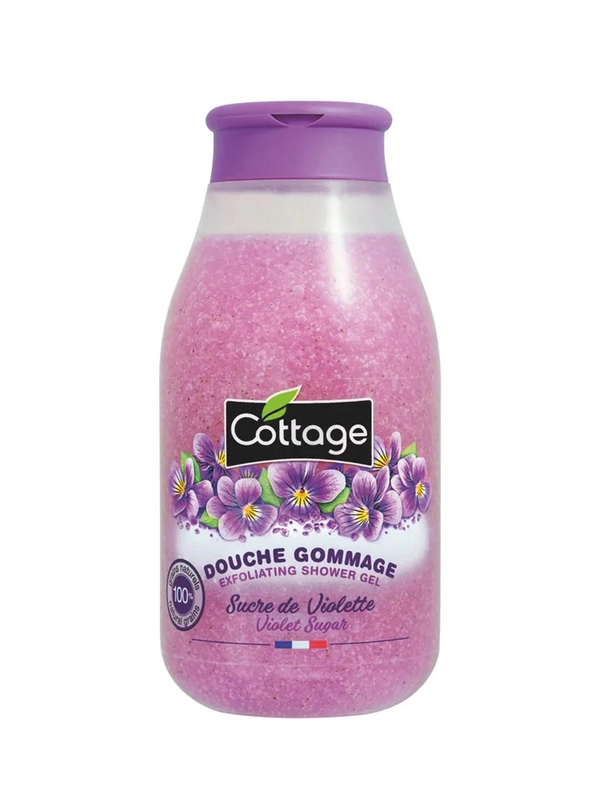 COTTAGE Гель для душа отшелушивающий ФИАЛКА / Exfoliating Shower Gel Violet Sugar 270 мл