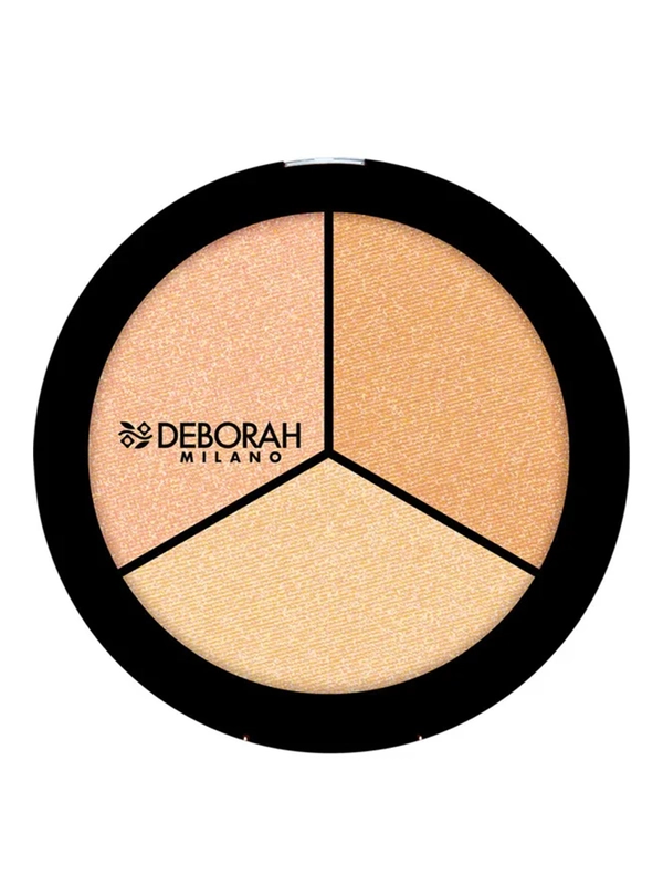DEBORAH Палетка хайлайтеров для лица TRIO HIGHLIGHTER PALETTE, 5г
