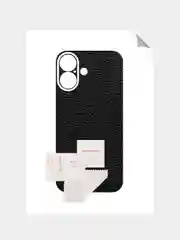 Угольный защитная пленка на iPhone 16 под карбон на заднюю часть,под кожу, на зад, назад,для