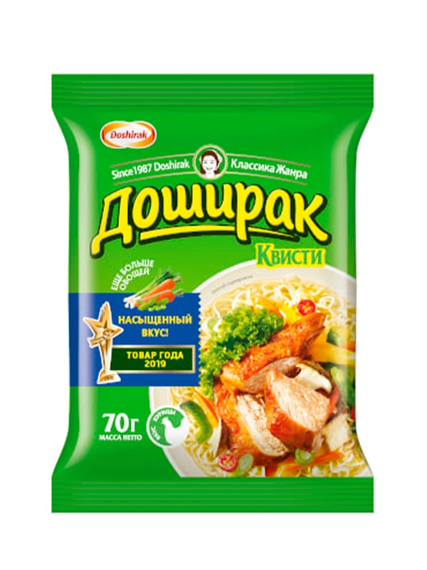 Лапша быстрого приготовления Доширак Квисти Курица, 70г