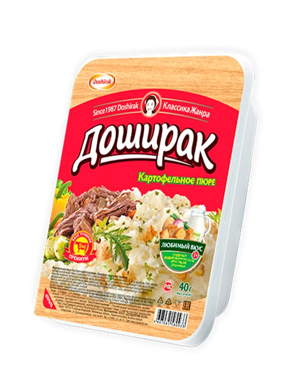 Картофельное пюре быстрого приготовления Доширак со вкусом Тушенки, 40г