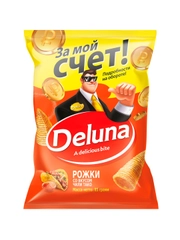 Снеки Делуна Рожки со вкусом чили тако, 85г