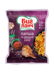 Лапша быстрого приготовления БигЛанч со свининой, чесноком и перцем, 75г