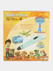 Голубой 3d ручка 4 поколения 3д ручка с набором пластика и игрушками