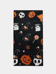 Черный скатерть на Хэллоуин "Halloween", 137 х 183 см, декор на хэллоуин, скатерть для Хэллоуина