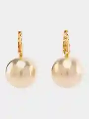Серьги с шариком, длинные, матовые