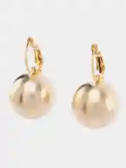 Серьги с шариком, длинные, матовые