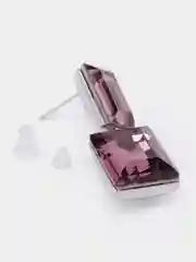 Аметистовый серьги крупные, бижутерия