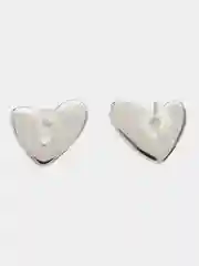 Серебряный серьги "Сердечки", бижутерия