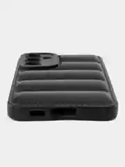 Черный чехол Samsung Galaxy S23 FE / S23FE (Самсунг Галакси С23ФЕ) противоударный выпуклый