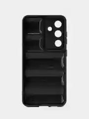Черный чехол Samsung Galaxy S24 (Самсунг Галакси С24) противоударный выпуклый