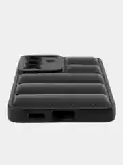 Черный чехол Samsung Galaxy S24 (Самсунг Галакси С24) противоударный выпуклый