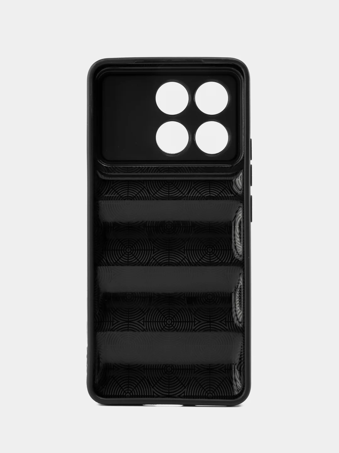 Черный чехол Xiaomi POCO F6 Pro (Сяоми Поко Ф6 Про) противоударный выпуклый