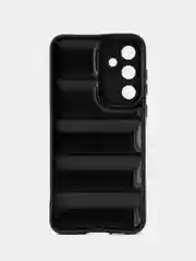 Черный чехол Samsung Galaxy A55 (Самсунг Галакси А55) противоударный выпуклый