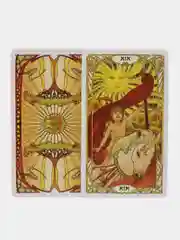 Таро карты Golden Art Nouveau Tarot, гадальные карты Золотое Таро Уэйта Арт Нуво