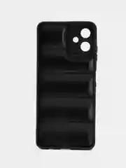 Черный чехол Samsung Galaxy A06 (Самсунг Галакси А06) противоударный выпуклый
