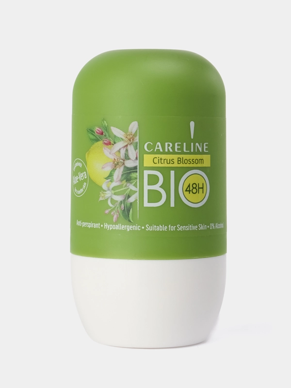 CARELINE BIO ДЕЗОДОРАНТ-АНТИПЕРСПИРАНТ ШАРИКОВЫЙ ЦВЕТОК ЦИТРУСА 75МЛ