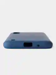 Синий меланж чехол для Samsung A01, силиконовый