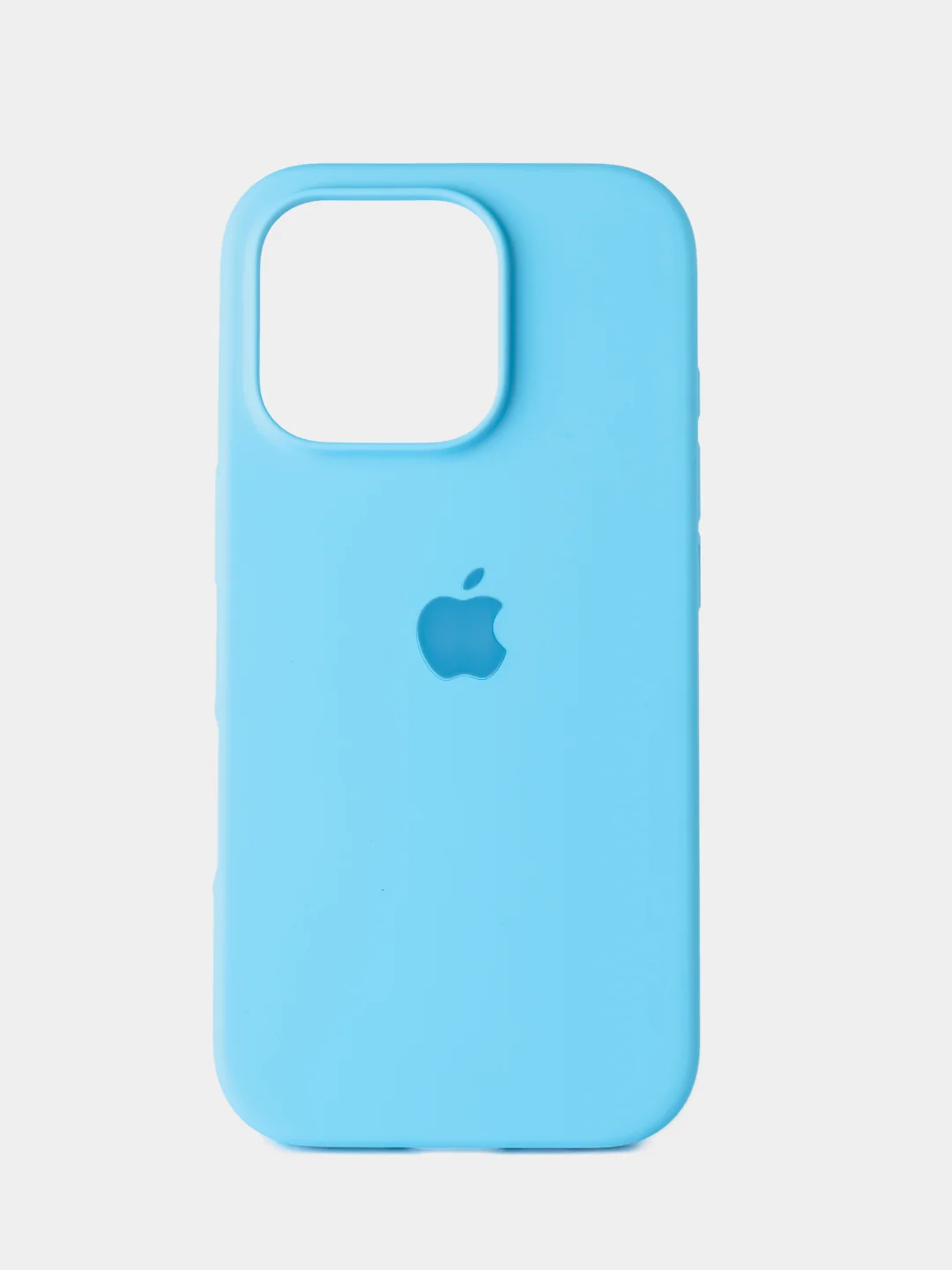 Голубой чехол силиконовый для iphone 16, 16pro, 16promax