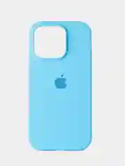 Голубой чехол силиконовый для iphone 16, 16pro, 16promax