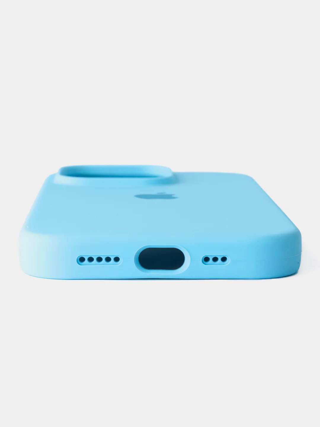 Голубой чехол силиконовый для iphone 16, 16pro, 16promax