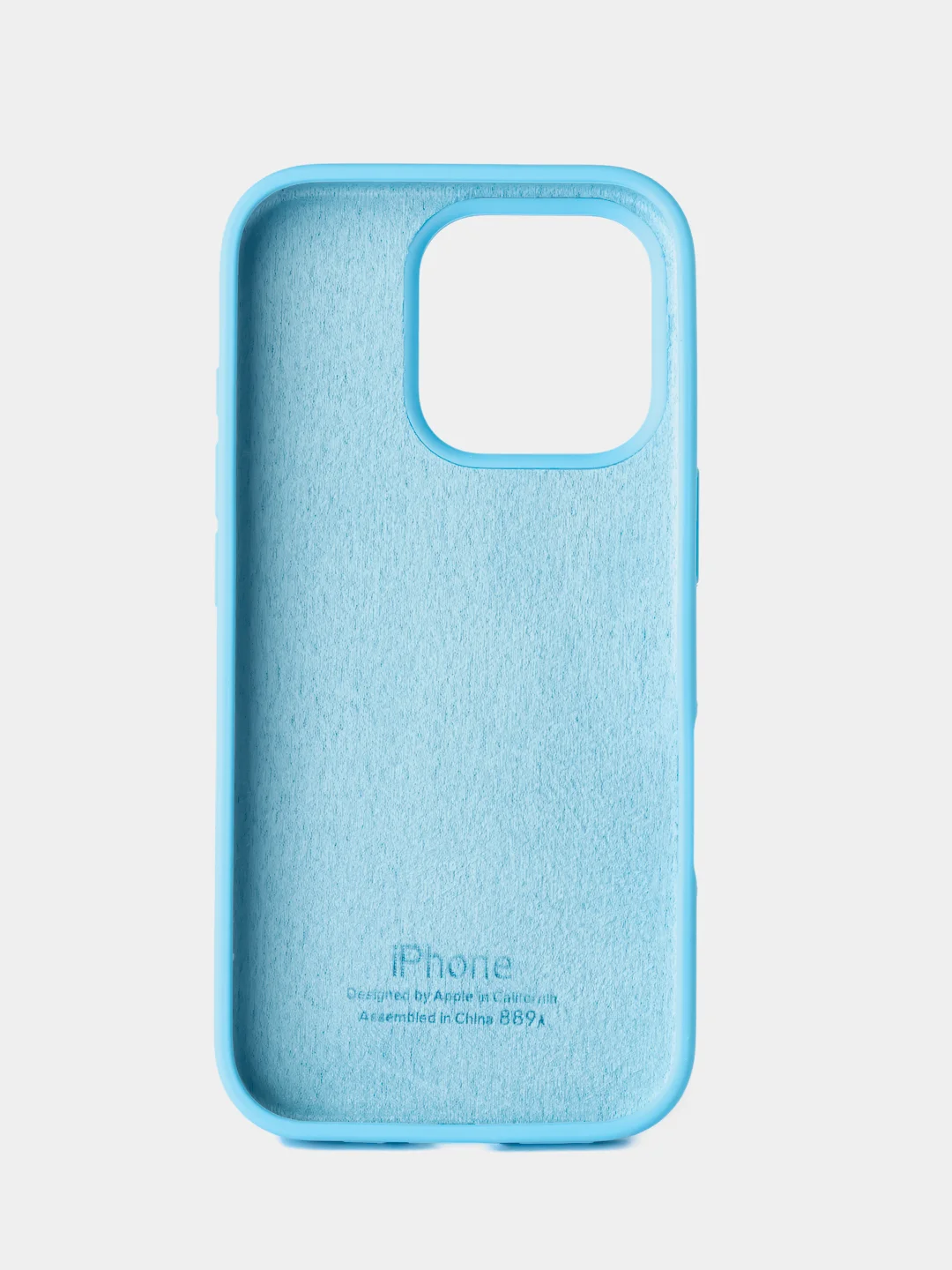 Голубой чехол силиконовый для iphone 16, 16pro, 16promax