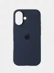 Темно-синий чехол силиконовый для iphone 16, 16pro, 16promax