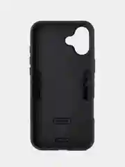 Синий чехол противоударный iPhone 16 Plus (Айфон 16 Плюс), с металлической подставкой кольцом