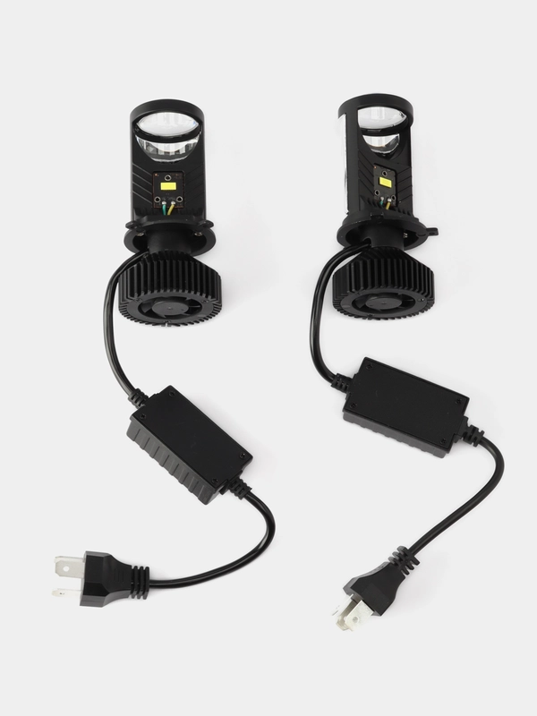Автомобильные светодиодные линзованные лампы H4 mini Bi-Led с СТГ, 6000К, 36W, 9-32V
