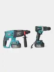 Набор инструментов Makita 4 в 1 аккумуляторный: УШМ, гайковерт,дрель,шуруповерт