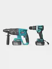 Набор инструментов Makita 4 в 1 аккумуляторный: УШМ, гайковерт,дрель,шуруповерт