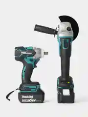 Набор инструментов Makita 4 в 1 аккумуляторный: УШМ, гайковерт,дрель,шуруповерт