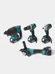 Набор инструментов Makita 4 в 1 аккумуляторный: УШМ, гайковерт,дрель,шуруповерт