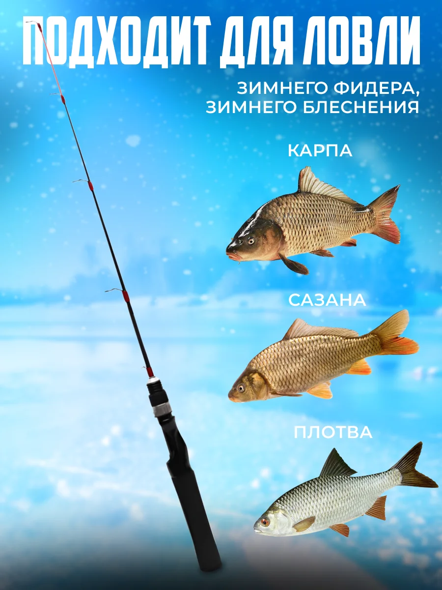 Удочка для зимней рыбалки 55, 65 см