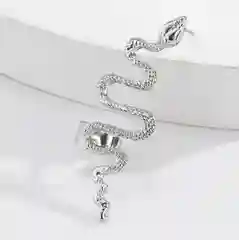 Прозрачный серьги . Символ года змея. Новогодние украшения  . Моносерьга