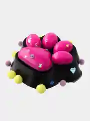 Фуксия игрушки антистресс таба сквиш лапка Кошачья