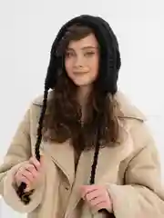 Черный шапка-капюшон