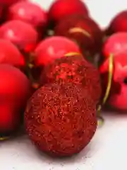 Красный елочные игрушки, новогодние украшения на елку, набор шаров 24 шт