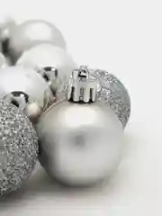 Серебряный елочные игрушки, новогодние украшения на елку, набор шаров 24 шт
