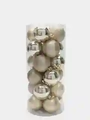 Золотой елочные игрушки, новогодние украшения на елку, набор шаров 24 шт