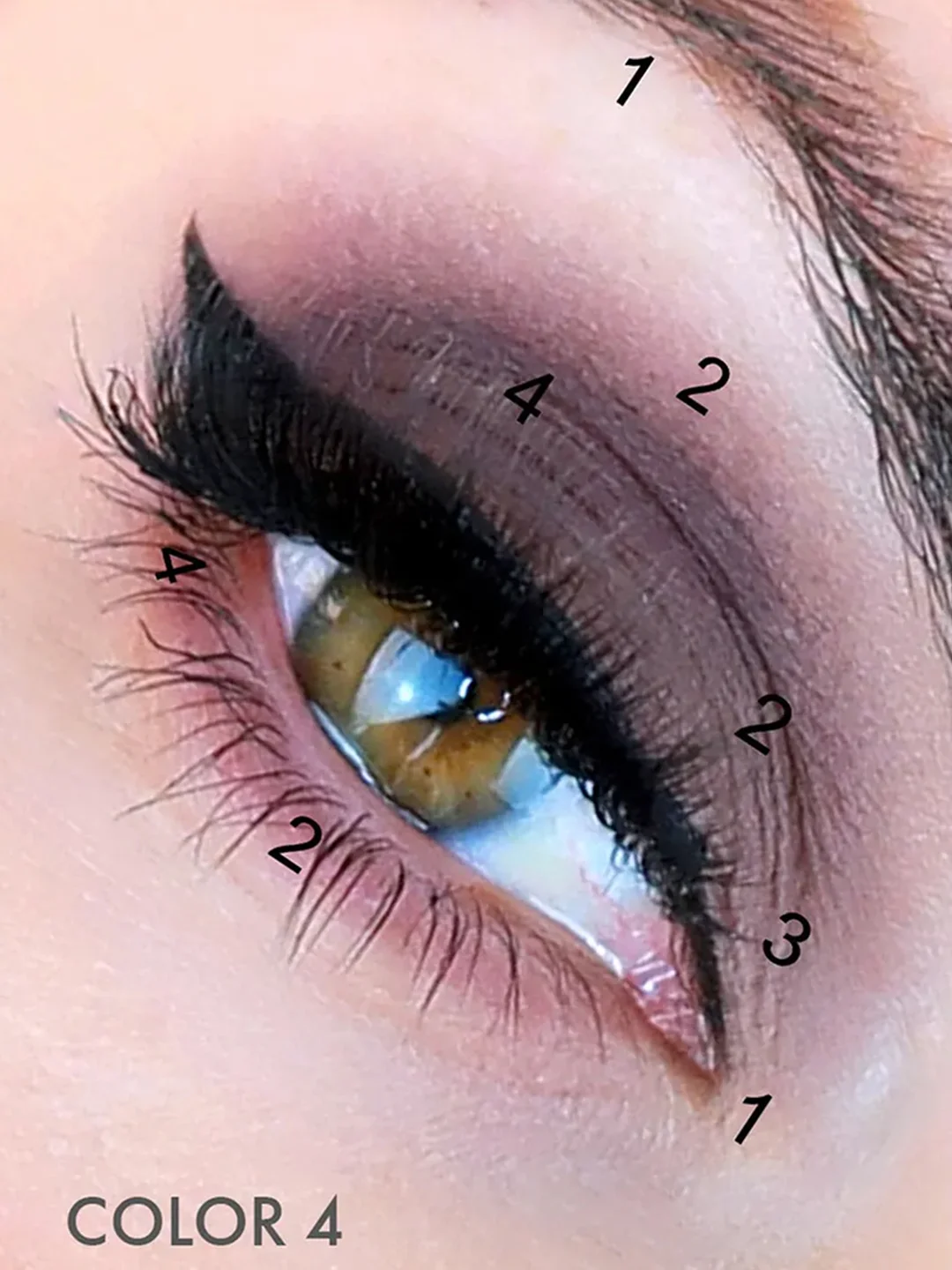 Тени для век LUXVISAGE Glam Look, 4 цвета, 4 г