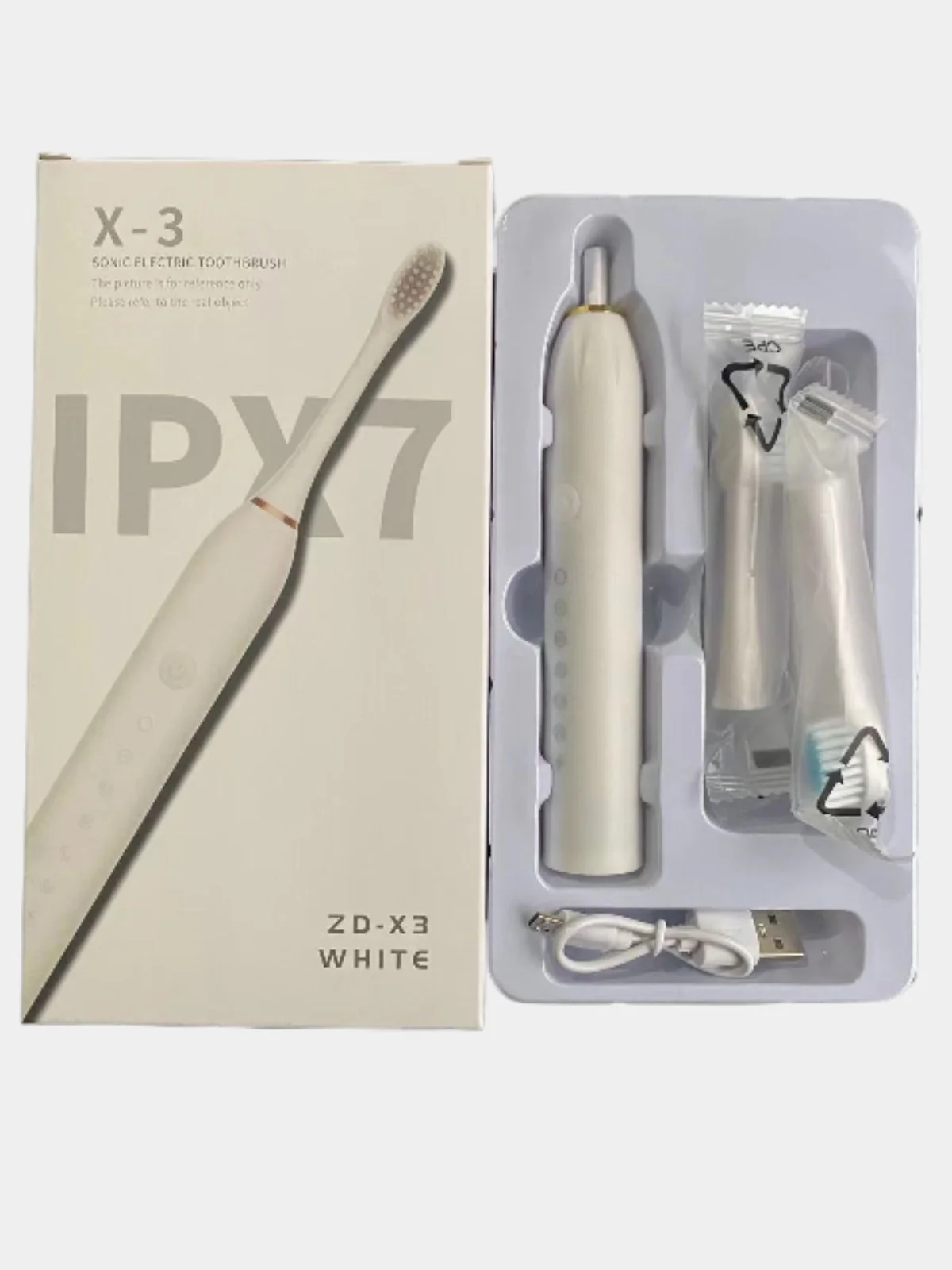 Белый зубная щетка электрическая Sonic Toothbrush X-3
