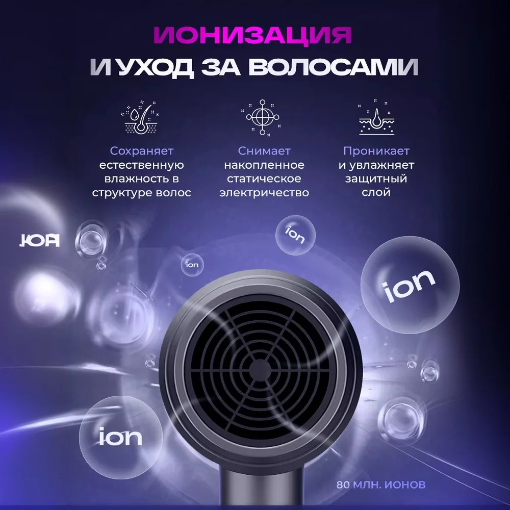 Угольный профессиональный фен мультистайлер для сушки и укладки волос, стайлер