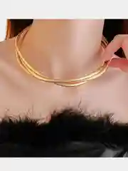 Золотой чокер/колье многослойное
