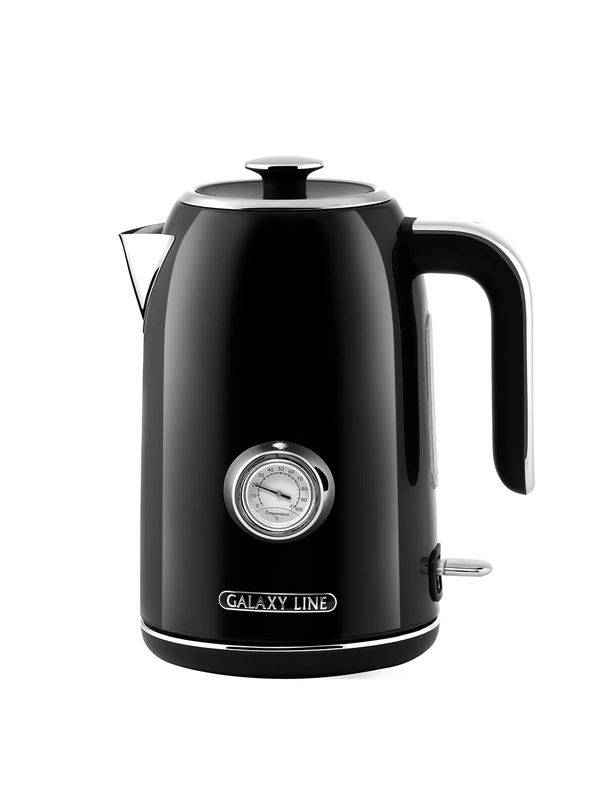 Чайник электрический Galaxy LINE GL 0350, магия черного, металл, 2200 Вт, 1,7 л,