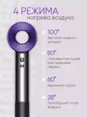 Фиолетовый профессиональный фен для укладки и сушки волос Super Hair Dryer