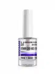 Комплексное средство для ногтей LUXVISAGE 3 в 1 Vitamin CARE+BASE+TOP, 9 мл