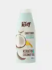 Keff Кондиционер для ослабленных и ломких  волос с кератином и маслом кокоса, 500 мл