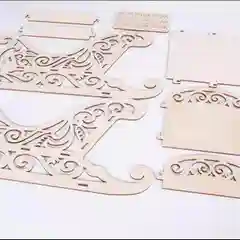 Новогодние большие санки из дерева 44*17*22 см